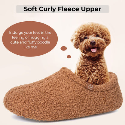 Curly Faux Fur Memory Foam Slippers