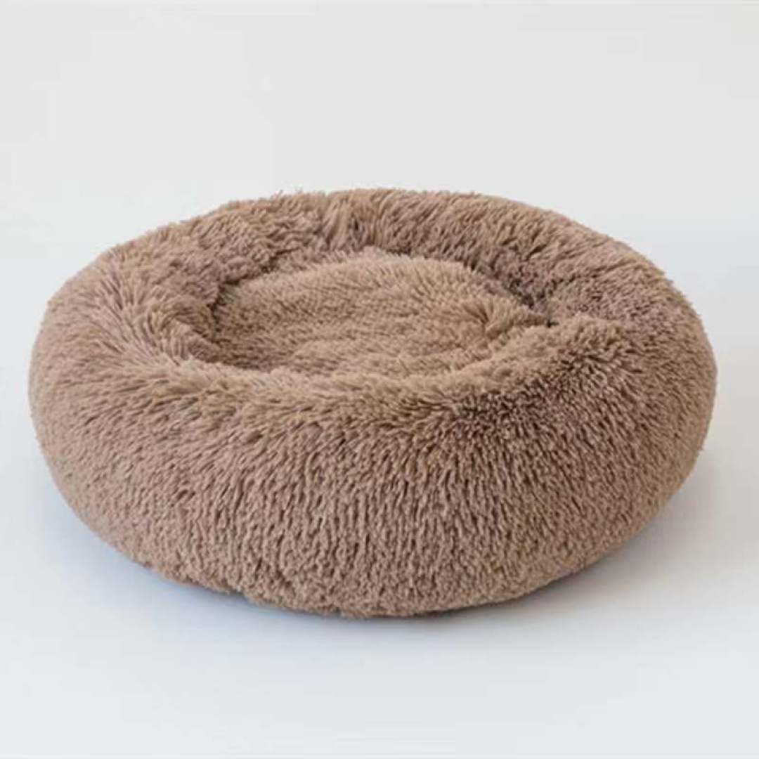Brown donut bed