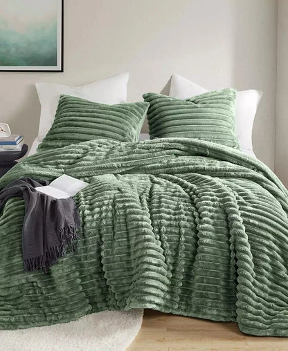 Stripe Sided Fleece Warm Blanket