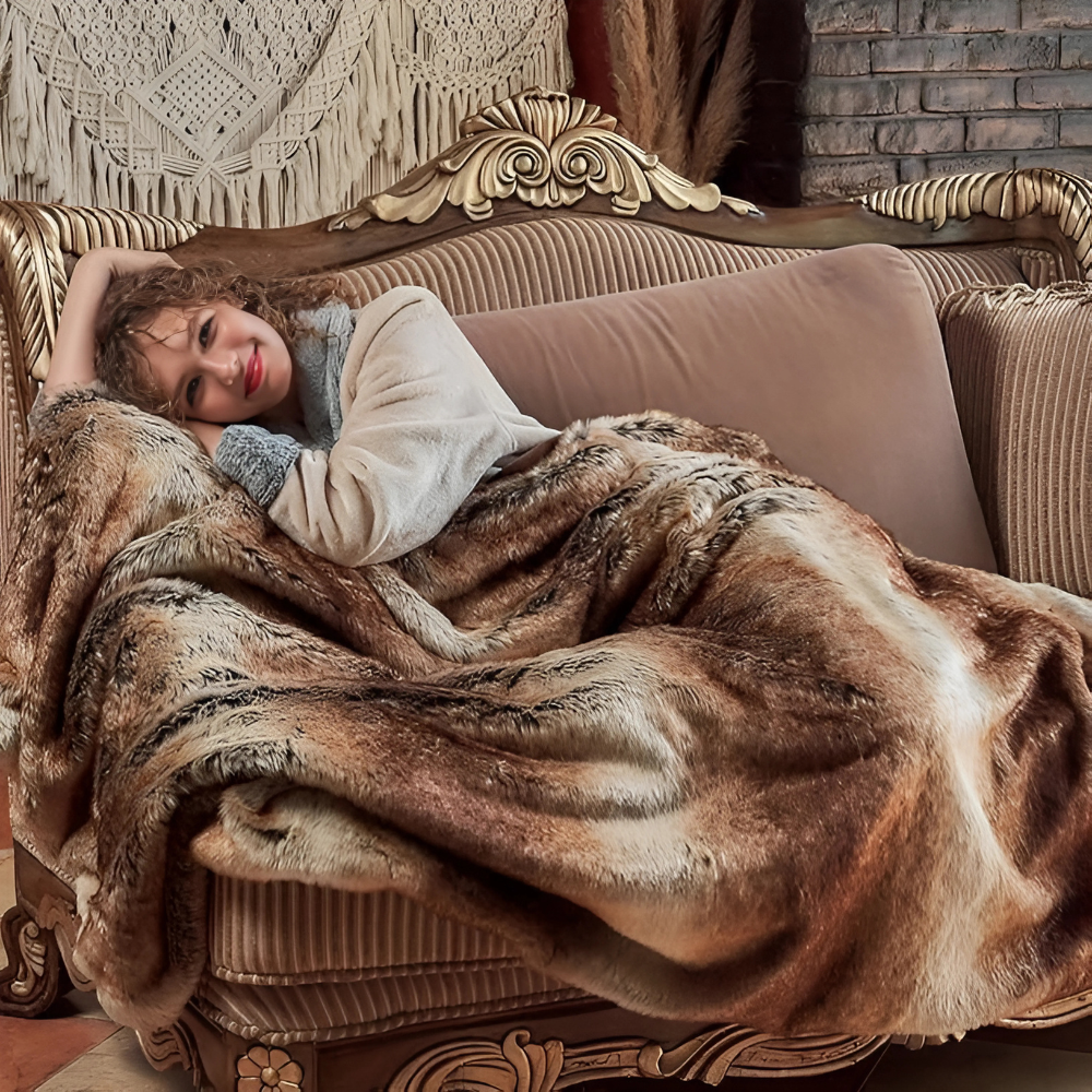 Hervé Luxury Plush Faux Fur Blanket