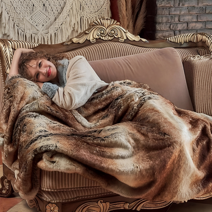 Hervé Luxury Plush Faux Fur Blanket