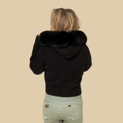 ArcticLuxe Faux Fur Hooded Cardigan