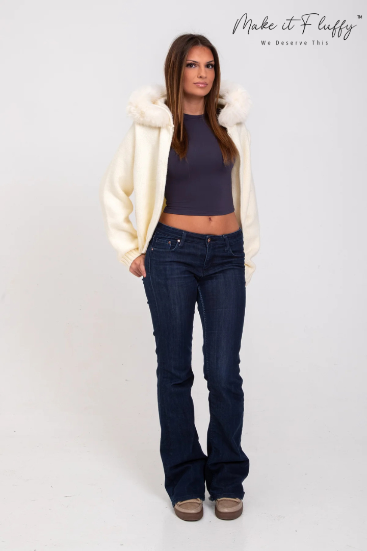 ArcticLuxe Faux Fur Hooded Cardigan