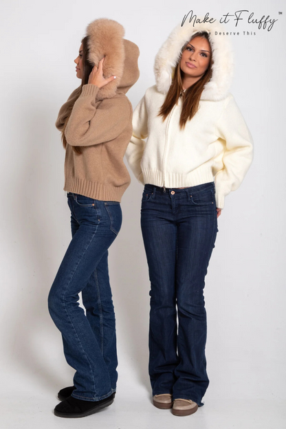 ArcticLuxe Faux Fur Hooded Cardigan