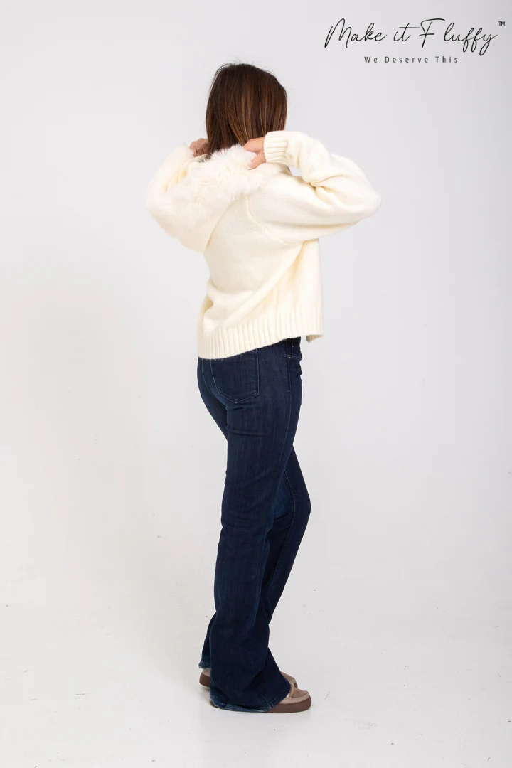 ArcticLuxe Faux Fur Hooded Cardigan