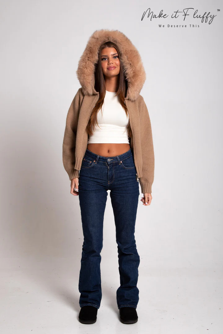 ArcticLuxe Faux Fur Hooded Cardigan