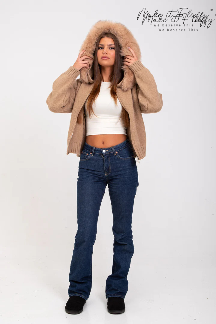 ArcticLuxe Faux Fur Hooded Cardigan
