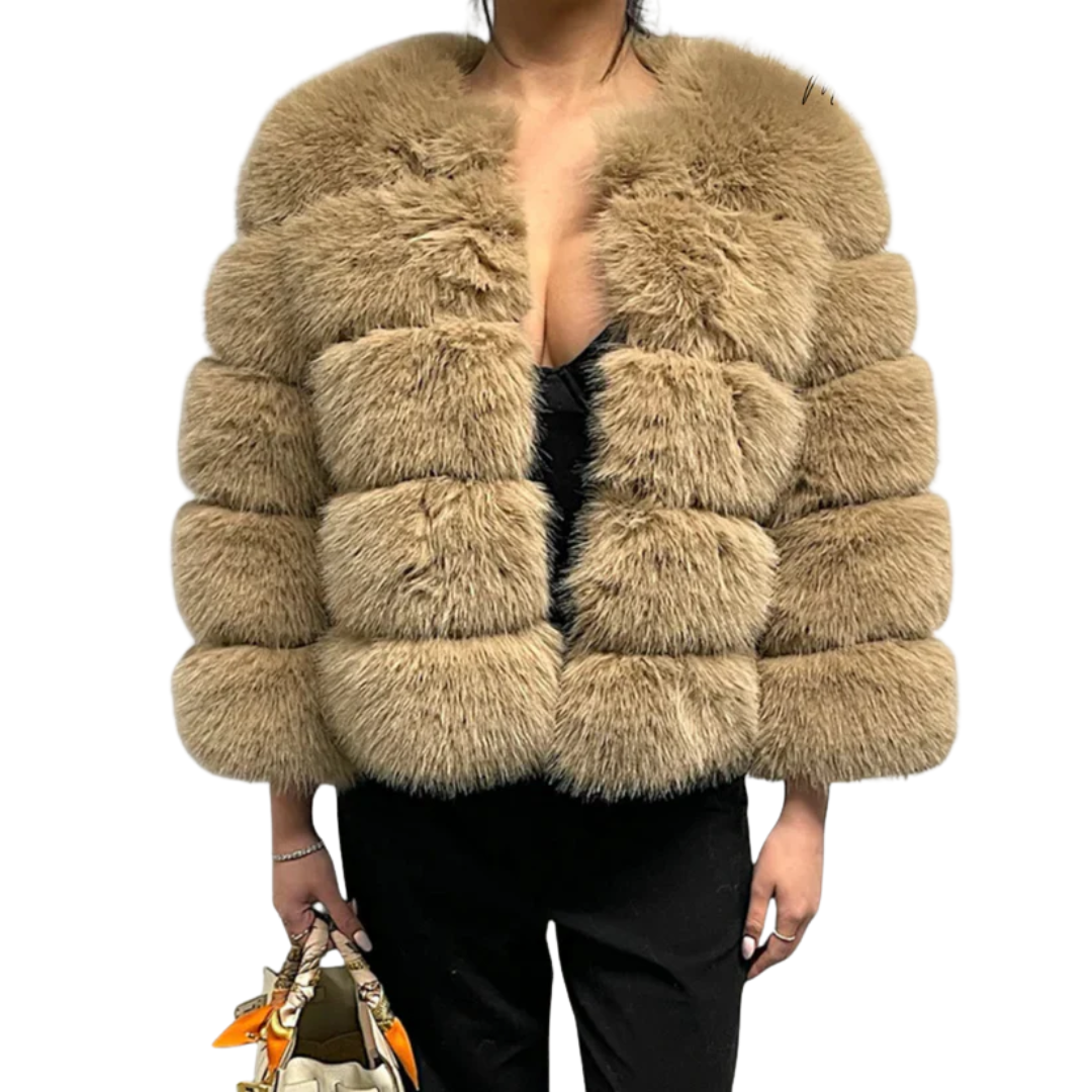 AuroraLuxe Faux Fur Jacket