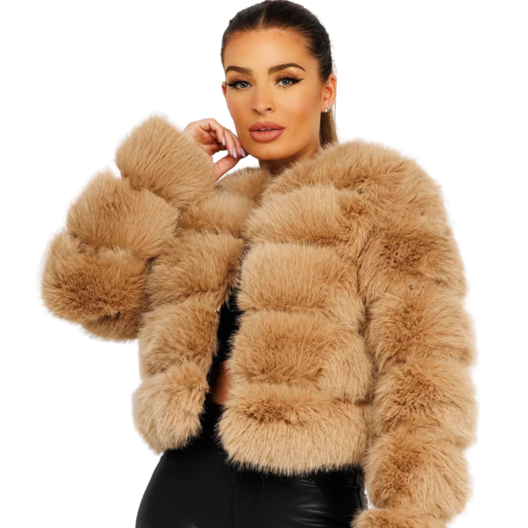 AuroraLuxe Faux Fur Jacket
