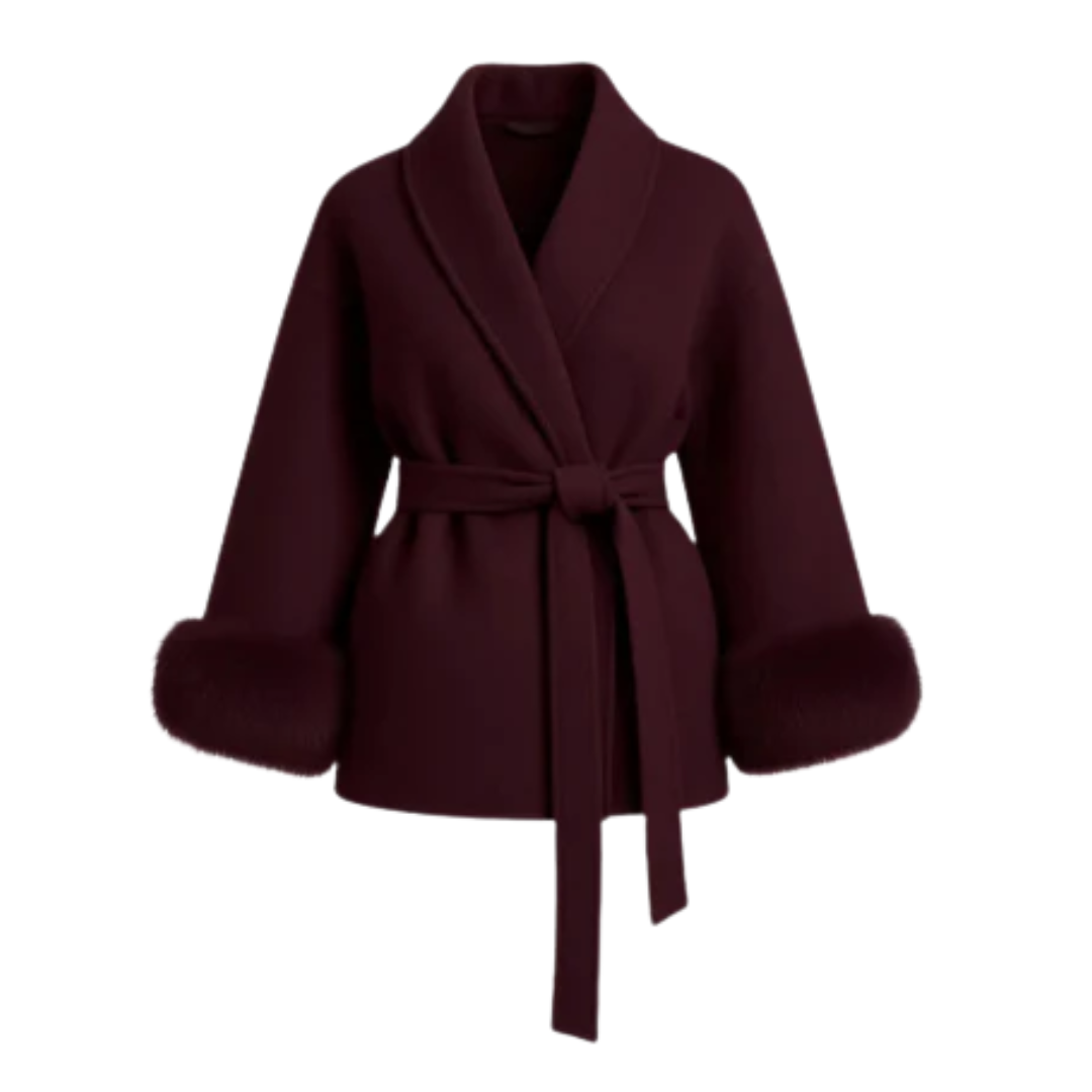 AuroraLuxe Wool Blend Coat