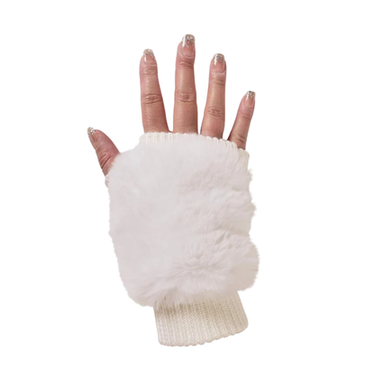 ChicFluff Faux Fur Fingerless Gloves