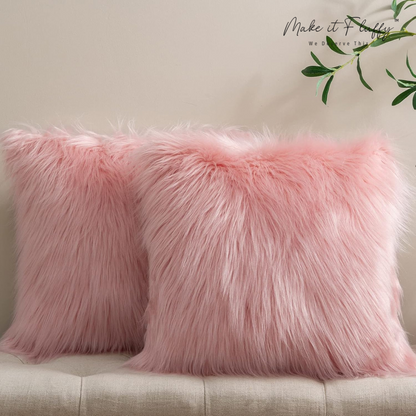 Chic Plush Faux Fur Home Pillow