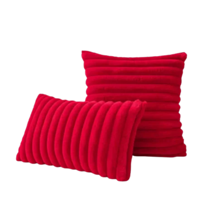 CloudFluff Channeled Rabbit Faux Fur Pillow Cover