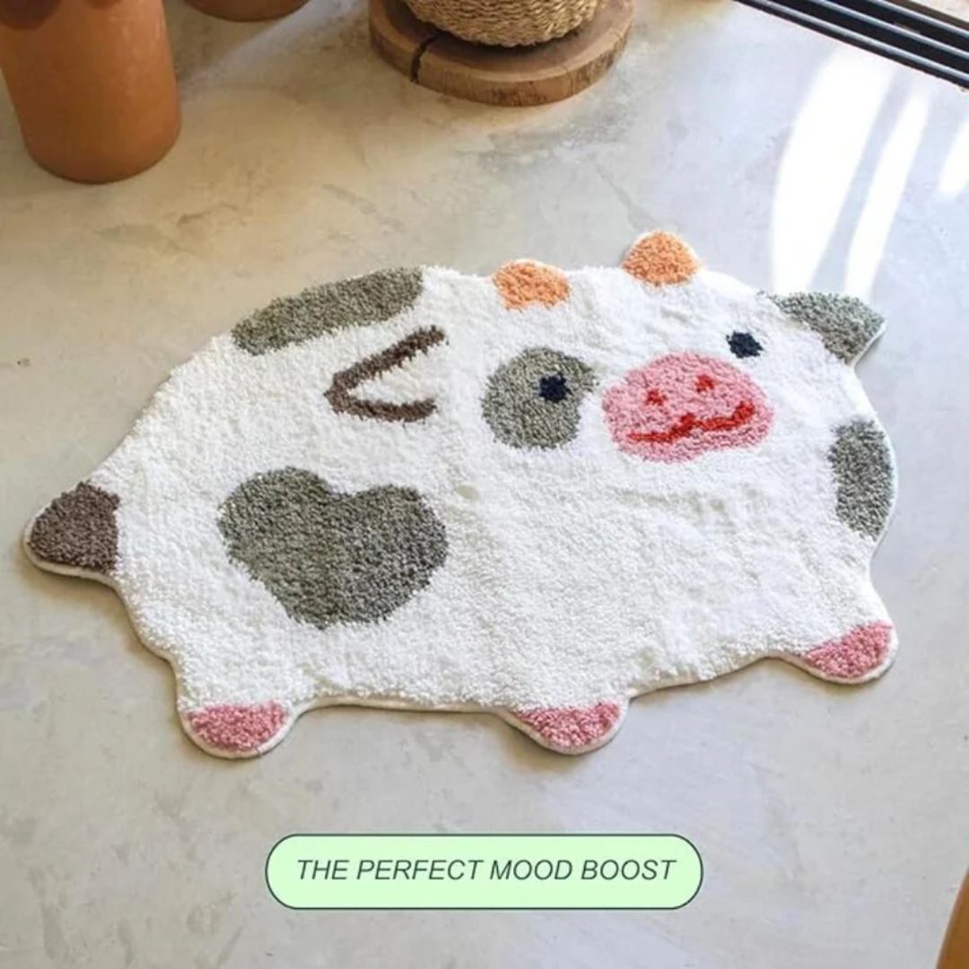 CloudFluff Cow Print Rug - Faux Hide