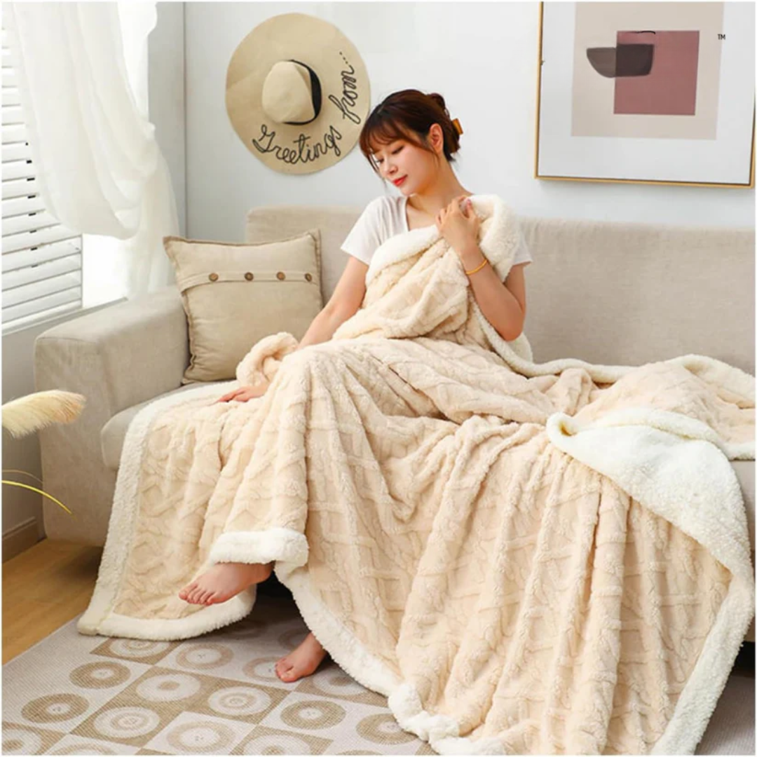 CloudSoft Sherpa Fleece Blanket