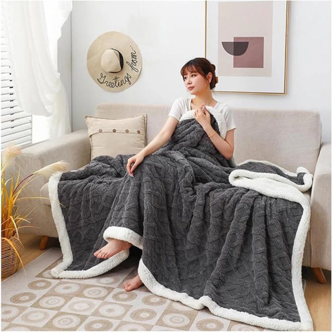 CloudSoft Sherpa Fleece Blanket