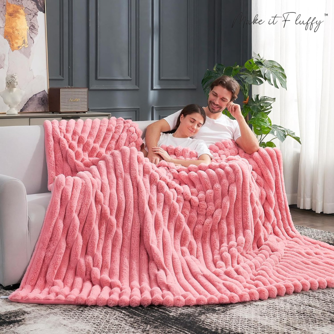 CloudSoft Stripe Plush Blanket