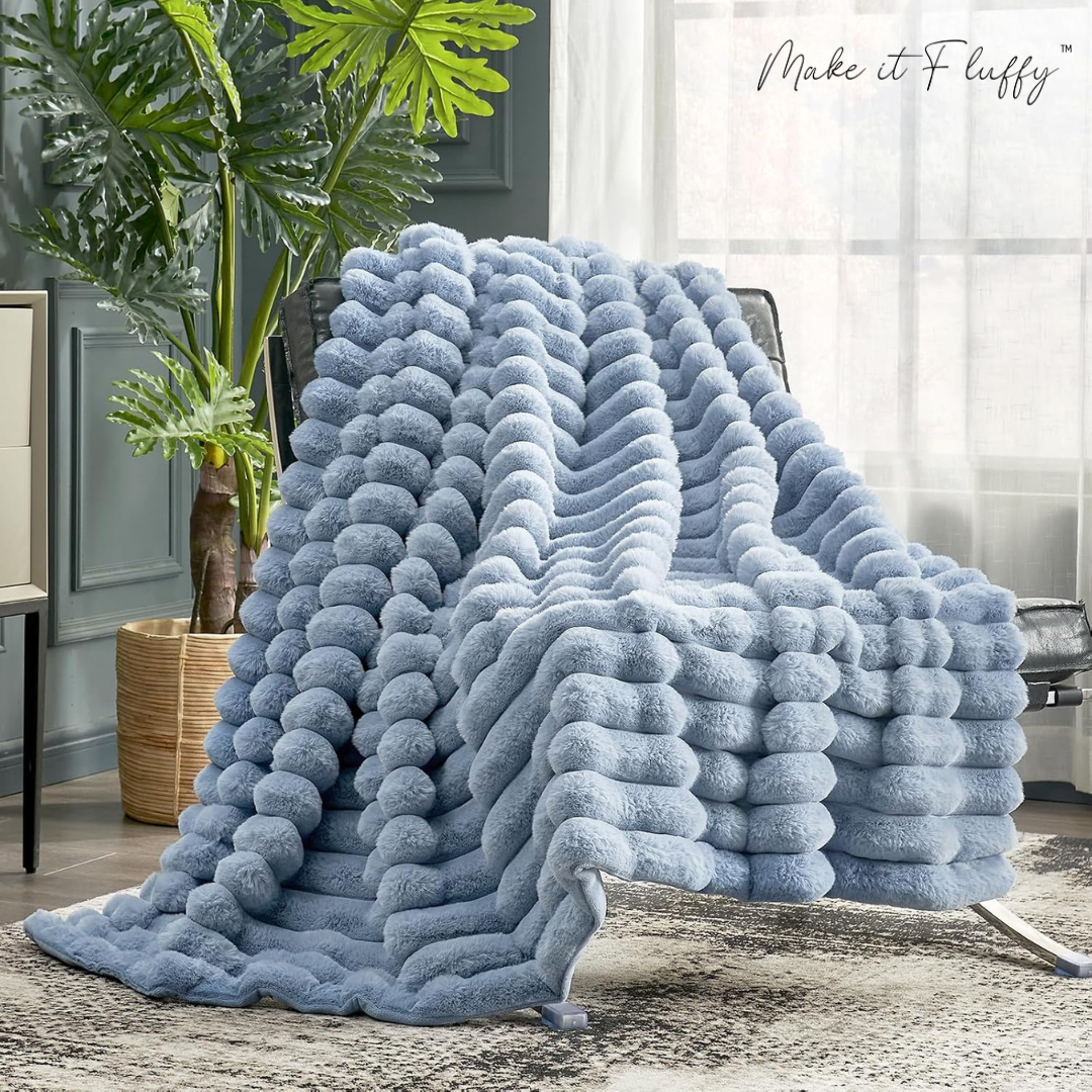 CloudSoft Stripe Plush Blanket