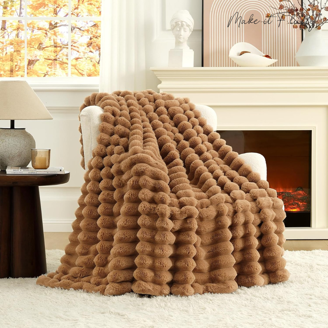 CloudSoft Stripe Plush Blanket