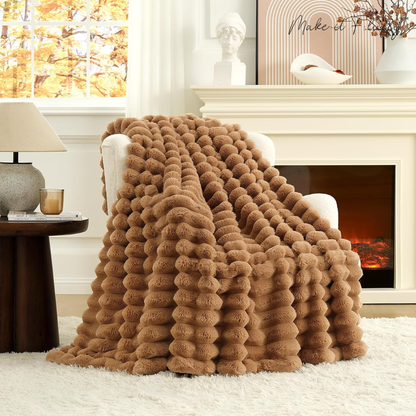 CloudSoft Stripe Plush Blanket