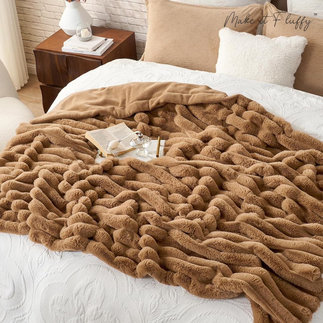 CloudSoft Stripe Plush Blanket