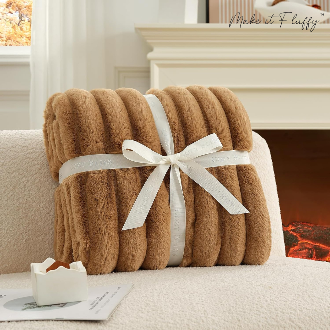 CloudSoft Stripe Plush Blanket
