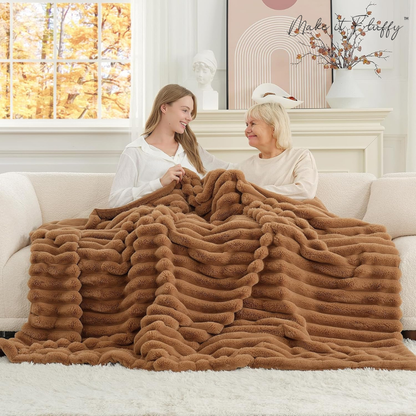 CloudSoft Stripe Plush Blanket