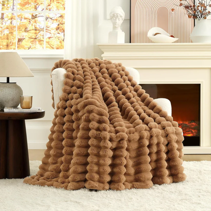 CloudSoft Stripe Plush Blanket
