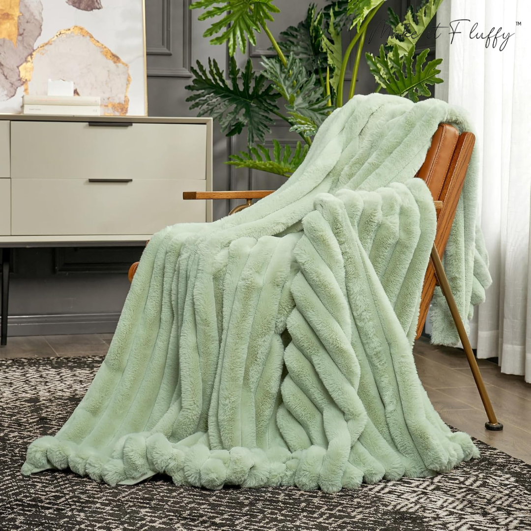 CloudSoft Stripe Plush Blanket