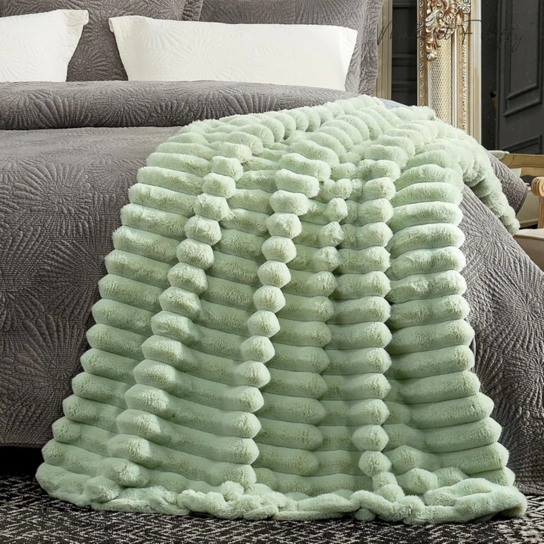 CloudSoft Stripe Plush Blanket