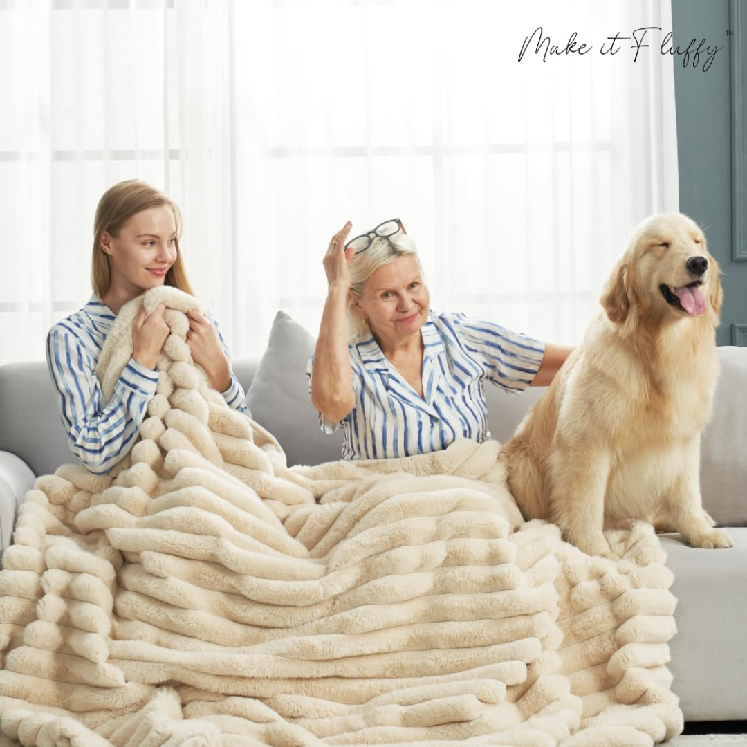 CloudSoft Stripe Plush Blanket