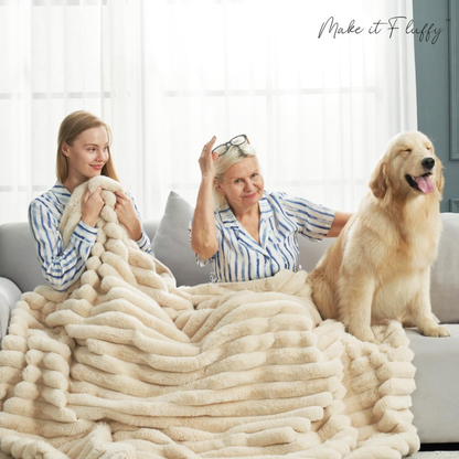 CloudSoft Stripe Plush Blanket