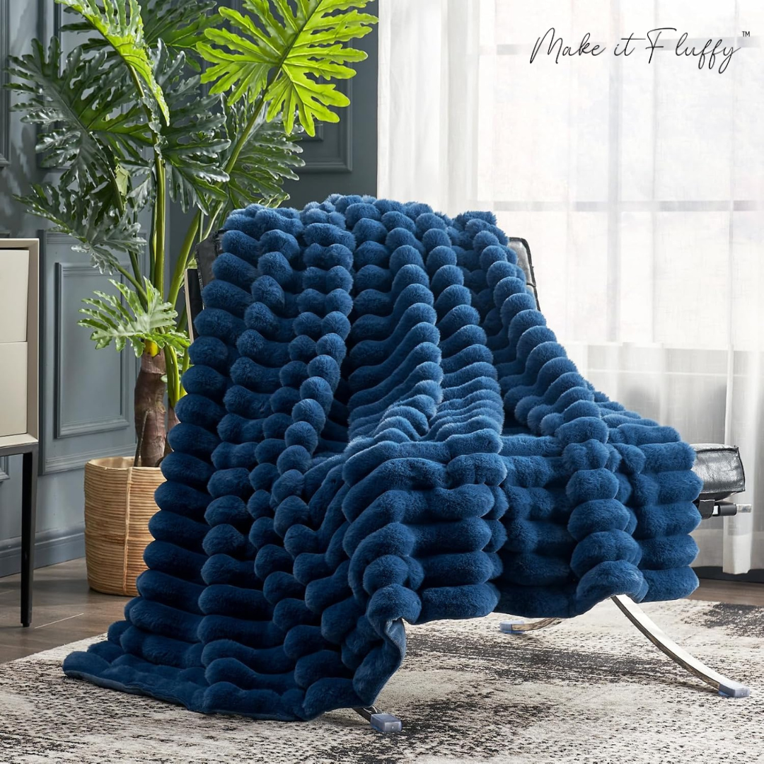 CloudSoft Stripe Plush Blanket