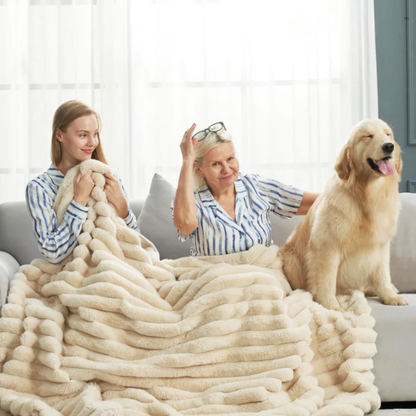 CloudSoft Stripe Plush Blanket