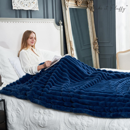 CloudSoft Stripe Plush Blanket