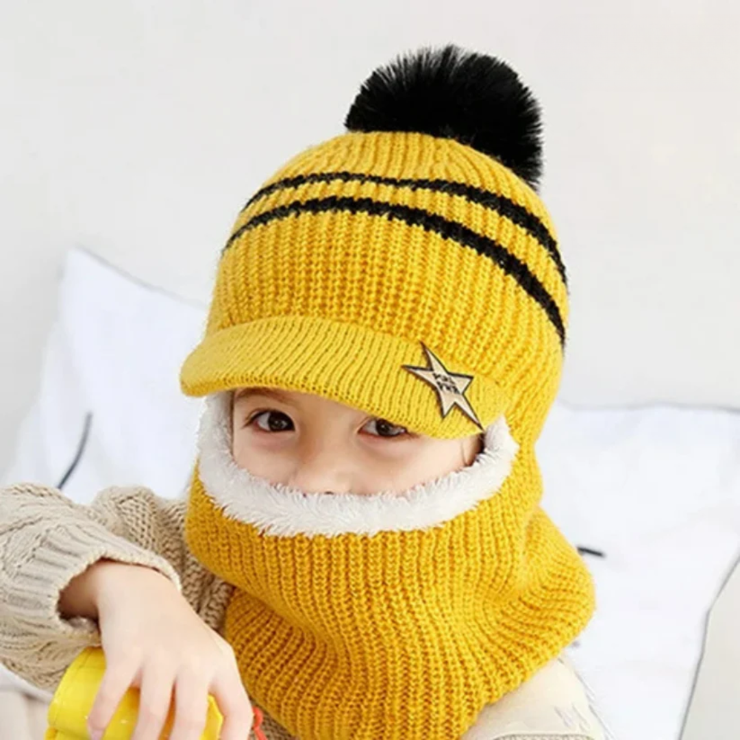 CubCozy Baby Knitted Ski Cap with Scarf