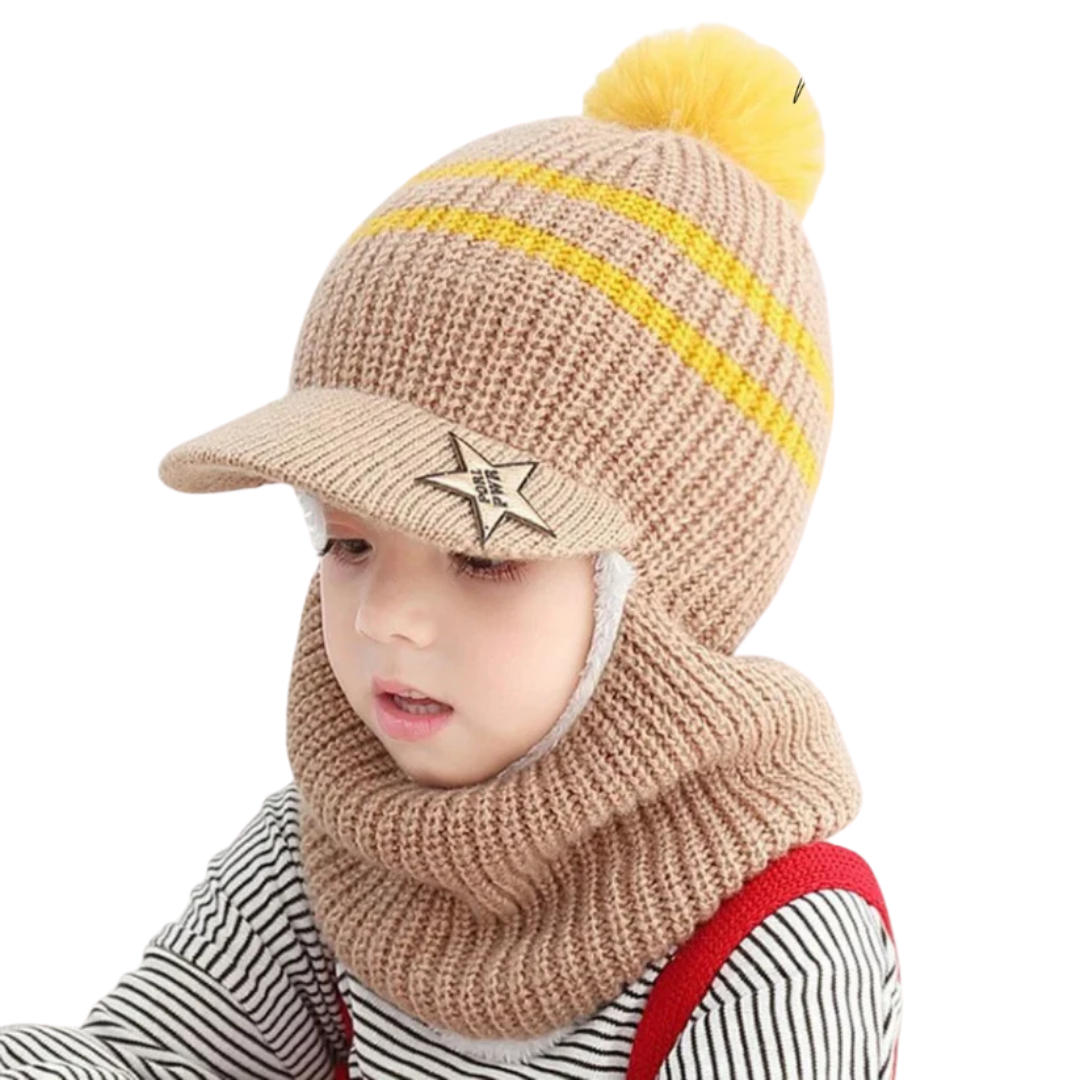 CubCozy Baby Knitted Ski Cap with Scarf