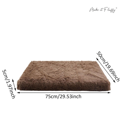 Fluffy Orthopedic Dog Bed – Large Square Plush Comfort