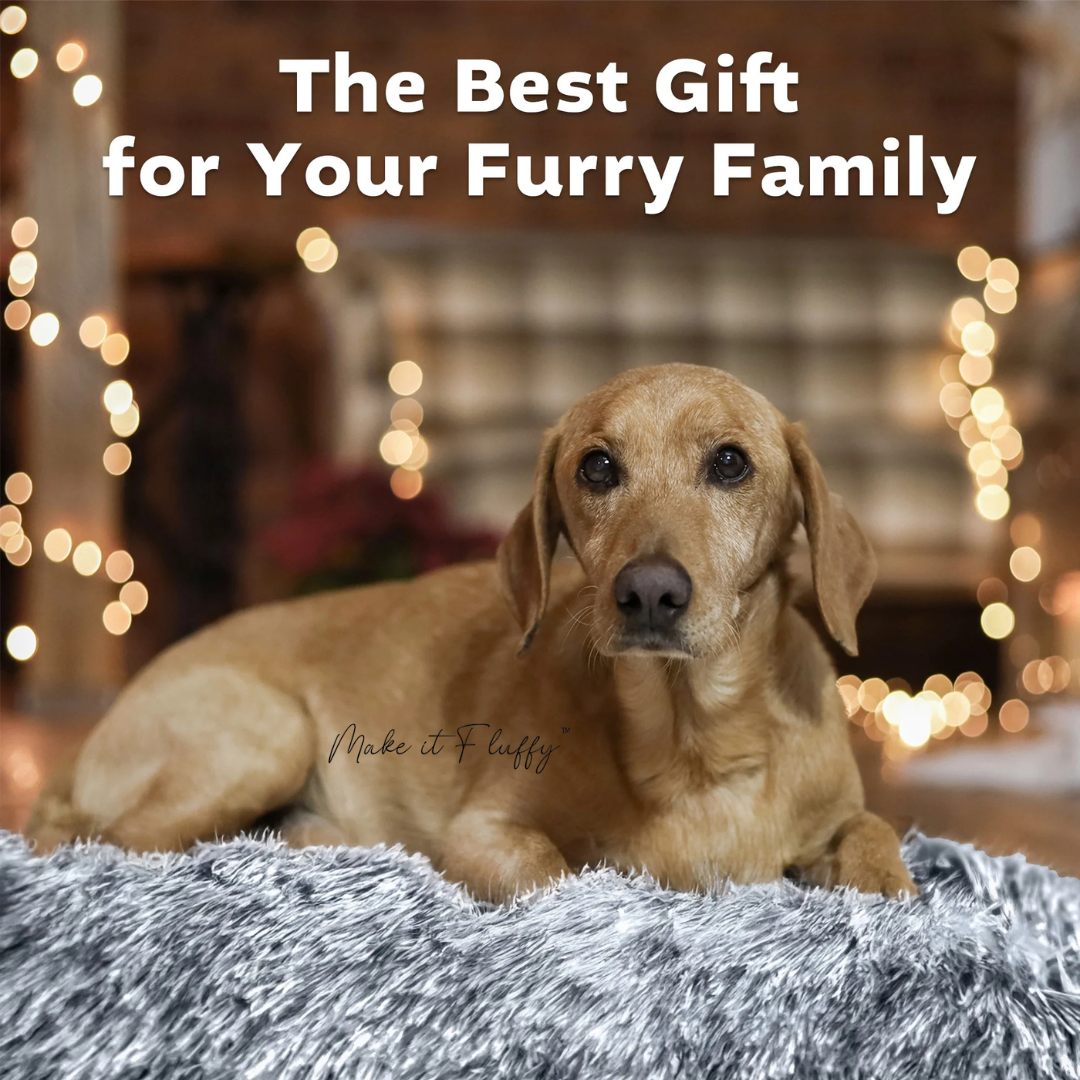 Fluffy Orthopedic Dog Bed – Large Square Plush Comfort