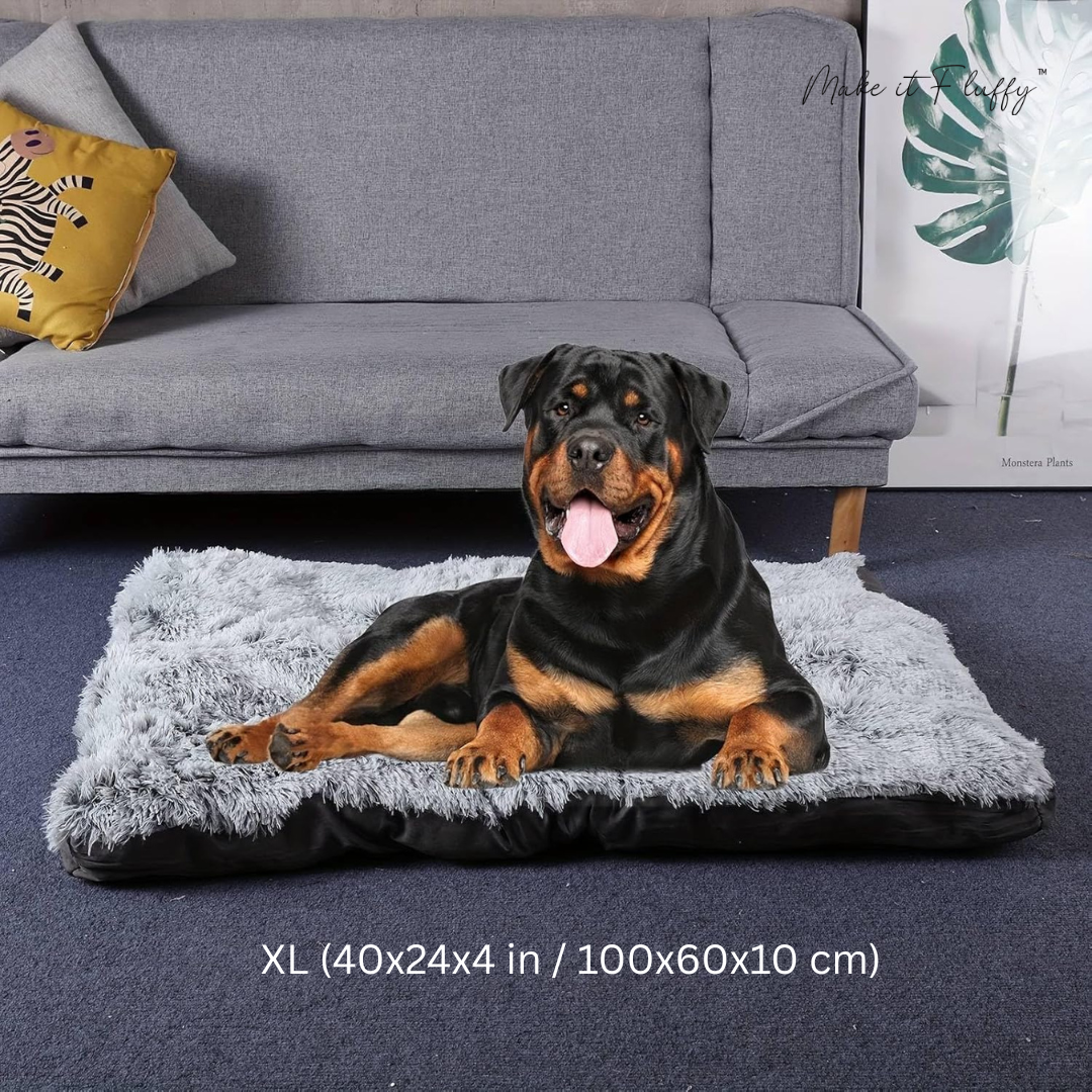 Fluffy Orthopedic Dog Bed – Large Square Plush Comfort
