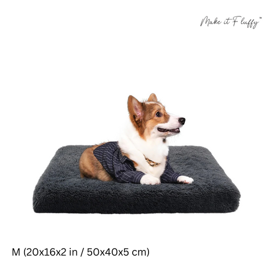 Fluffy Orthopedic Dog Bed – Large Square Plush Comfort