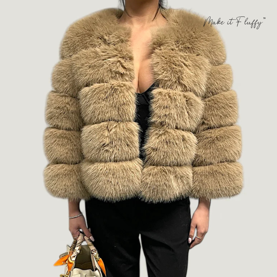 Fur Coat – Faux Fur Cropped Jacket | Plush & Chic
