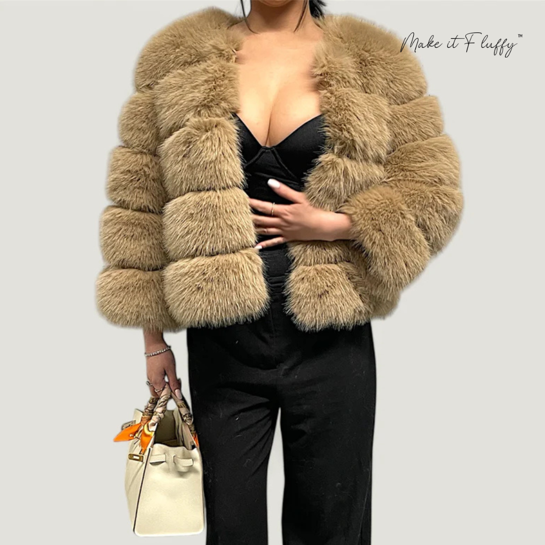 Fur Coat – Faux Fur Cropped Jacket | Plush & Chic
