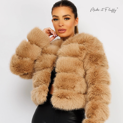 Fur Coat – Faux Fur Cropped Jacket | Plush & Chic