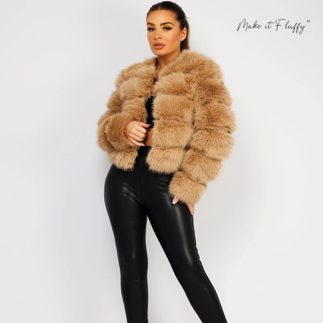 Fur Coat – Faux Fur Cropped Jacket | Plush & Chic