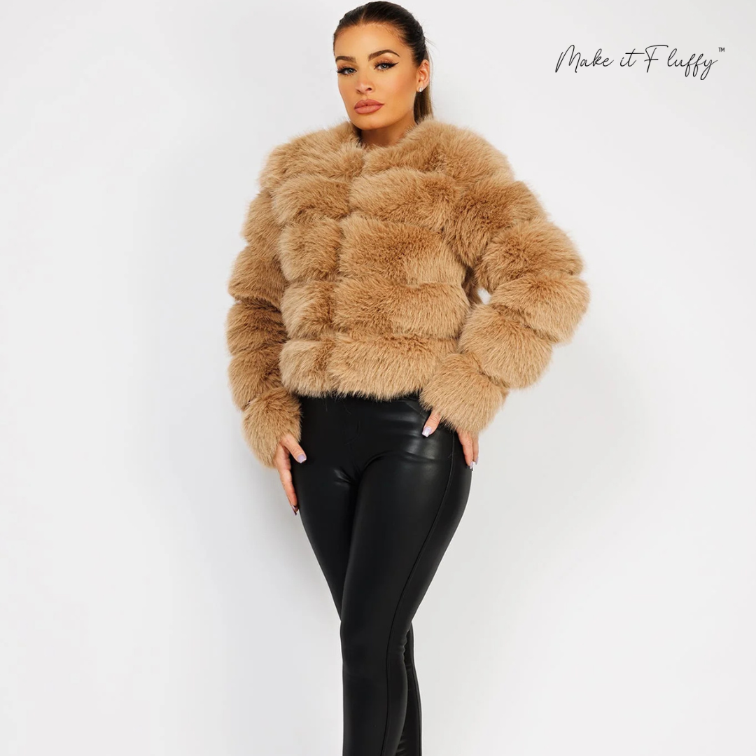 Fur Coat – Faux Fur Cropped Jacket | Plush & Chic