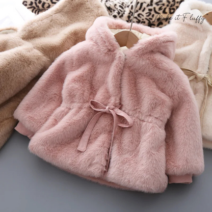 Kids' Faux Fur Hooded Winter Coat