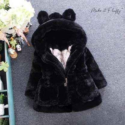 Kids' Fleece Faux Fur Hooded Parka