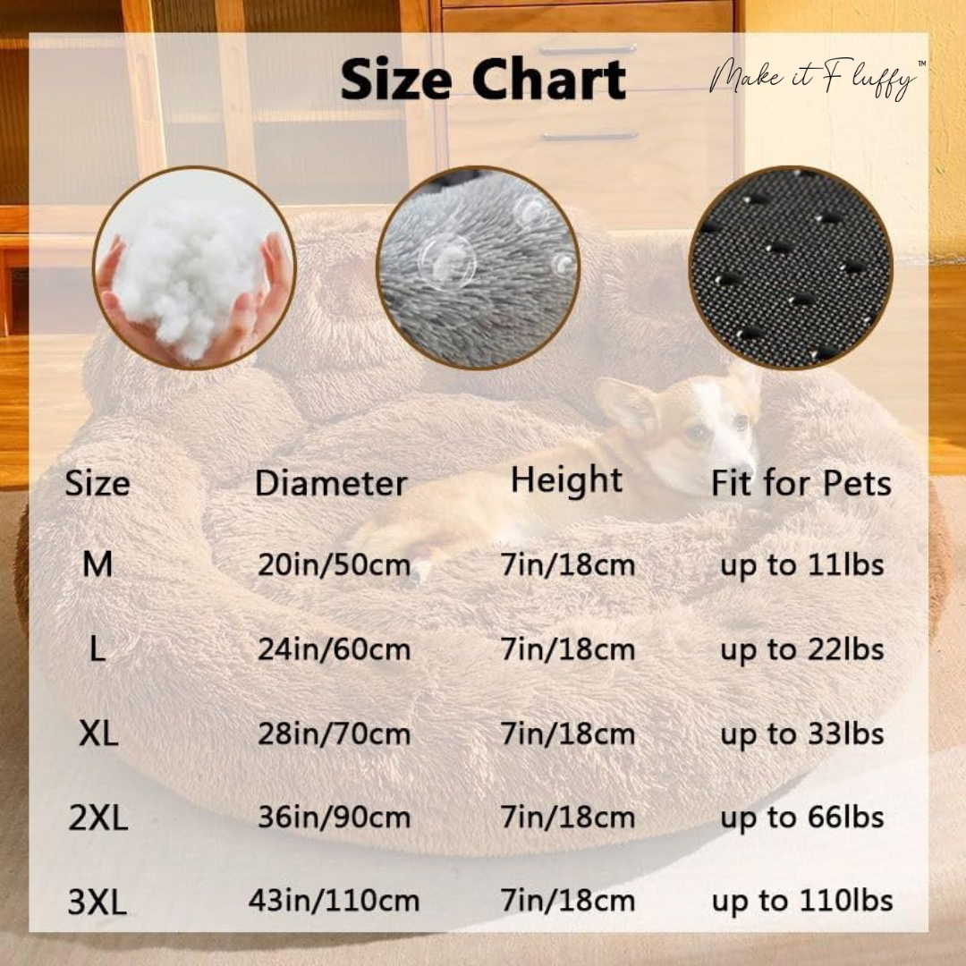 Large Round Dog Bed – Fuzzy Paw