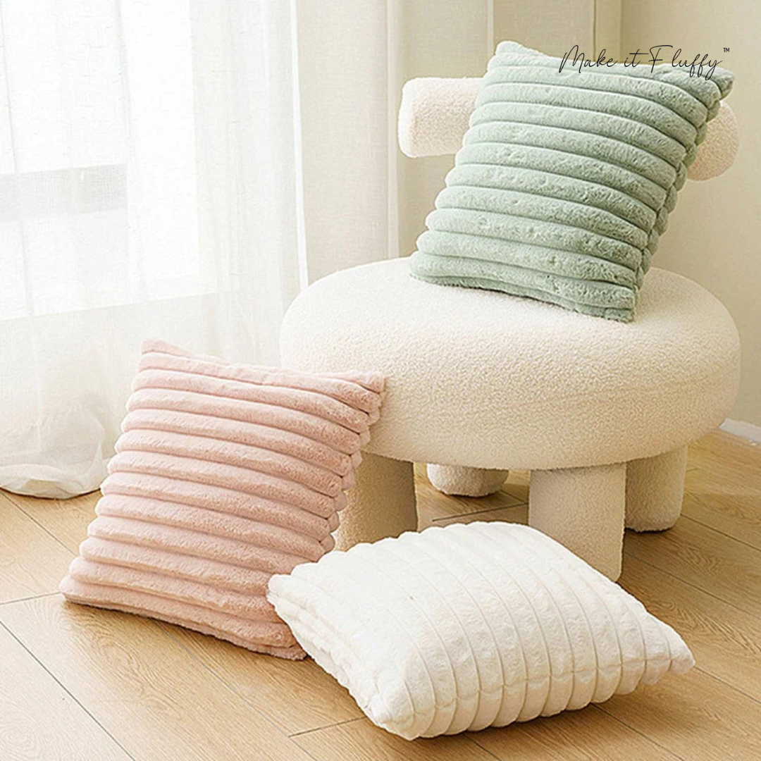 Luxury Rabbit Faux Fur Pillow Cover – Soft & Plush Cushion Case